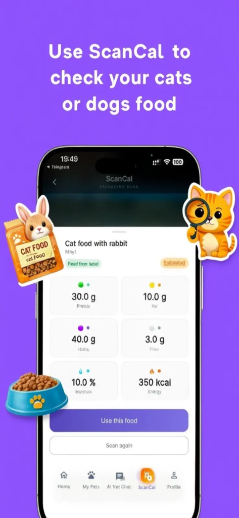 PetEra — ScanCal food nutrition